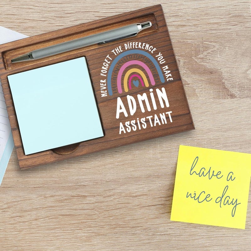 Pariveca Admin Assistant Gifts Sticky Note Holder, Thank You Gift for Administrative Assistants, Office Staff Recognition for Admin Appreciation Week, Birthday or Holiday Self-Stick Note Pad Holders PB017 - Image 5